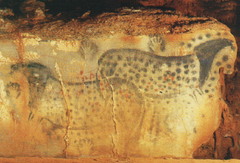 (1-1) Spotted Horses and Human Hands 
Pech-Merle Cave 
Horses: 25,000-24,000 BCE Hands:15,000 BCE