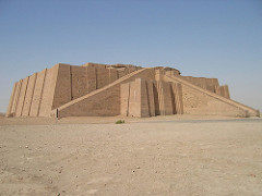12. White Temple and its Ziggurat
Location: Uruk (modern-day Warka, Iraq)
Artist: N/A
Date: c. 3,500-3,000 B.C.E
Culture: Sumerian (Mesopotamian)
Period/Style: Ancient Near East
Medium/Material: Mud brick
Theme(s): religion, worship
Form: Formed to be a large place of worship. Probably, the color was intended to be a different color from the earth to distinguish it.
Function: A temple; a meeting place for gods and humans
Content: A sandy-colored temple that is decorated with reliefs, carvings, and other types of designs.
Context: Statues for gods and donors were placed inside temples. Dedicated to Inanna (goddess of love and war) and to Anu (sky god)
