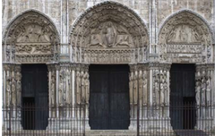 16-17 ROYAL PORTAL, WEST FAÇADE, CHARTRES CATHEDRAL
(Gothic art, 1150-1400)
