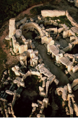 Aerial view of the ruins of Hagaar Qim, Malta