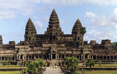 Angkor, the temple of Angkor Wat, and the city of Angkor Thom, Cambodia 
Hindu, Angkor Dynasty. c. 800-1400 C.E. Stone masonry, sandstone