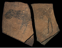 Animal facing left, from the Apollo 11 Cave, Namibia