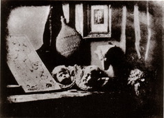 Artists Studio
c. 1837
Artist: Daguerre
Period: Photography
Still life inspired by vanitas paintings.