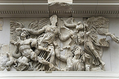 Athena Battling Alkyoneos, 175 BC, marble,Hellenistic Greek