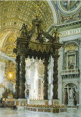 Baldacchino, Gianlorenzo Bernini, 1624-1633, Saint Peter's Rome,Italian Baroque Art