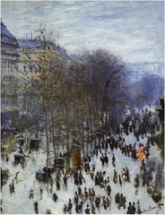 Boulevard des Capucines by Claude Monet, 1873-1874