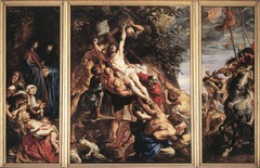 Central panel of Raising of the Cross, Peter Paul Rubens, 1610-1611, Cathedral, Antwerp,Flemish Baroque Art