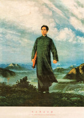Chairman Mao en Route to Anyuan

Unknown artist, based off an oil painting by Chunhua, Color lithograph, 1969

Socialist Realism
Painted during the Cultural Revolution of 1966-1976, high art dismissed as feudal/ for the bourgeoisie
Poster like with vivid colors, dramatic/obvious political message
Art was done anonymously to avoid persecution for going against the cultural revolution
Movement in 1920's where Mao was going to Anyuan to lead a miner's strike
Supported miners (peasantry) and advocated for better living conditions
Move reproduced image in history with over 900 million made
Mao emerges from a mountain above the clouds as if superhuman and immortal 
Idealized view of Mao as he goes to help the common people
This event was a defining moment of the CCP