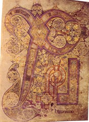 Chi-Rho-Iota Page from the Book of Kells,800,ink on vellum,Hiberno-Saxon Art