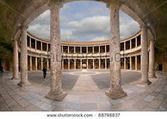 *Courtyard of the palace of Charles V, Alhambra*
*Pedro Machuca*
Granada, Spain
1526-1568
16th Century Spanish

Very Classical. Influenced by Tempietto. Doric supporting entablature, Ionic above.