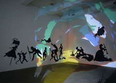 Darkytown Rebellion 
Kara Walker. 2001 C.E. Cut paper and projection on wall.