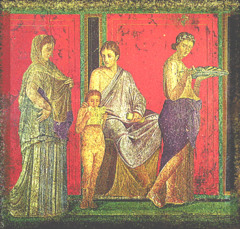 Dionysiac Mystery Frieze, 60-50 BCE, fresco,Roman Art