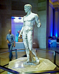 Doryphoros 
Polykleitos. Original 450-440 B.C.E. Roman copy (marble) of Greek original (bronze)
1. 1. This statue is called 