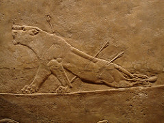 Dying Lioness. Nineveh. Assyrian. c. 650 BCE. Alabaster