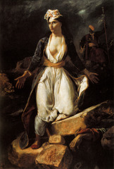 Eugène Delacroix, Greece on the Ruins of Missolonghi, 1826