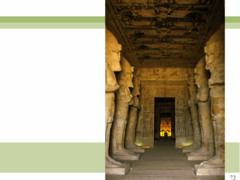 Figure 3-23 Interior of the temple of Ramses II, Abu Simbel, Egypt, 19th Dynasty, ca. 1290-1224 BCE. Sandstone, pillar statues 32' high. (New Kingdom)