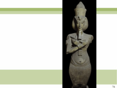 Figure 3-30 Akhenaton, from the temple of Aton, Karnak, Egypt, 18th Dynasty, ca. 1353-1335 BCE. Sandstone, 13' high. Egyptian Museum, Cairo. (new Kingdom)