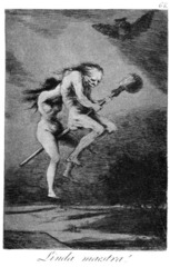 Francisco Goya, A Fine Teacher! (from Los Caprichos, no. 68), 1797-98