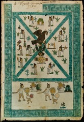 Frontispiece of the Codex Mendoza. Viceroyalty of New Spain. 1541-1542. ink and color on paper