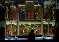 Ghent Altarpiece
Jan Van Eyck
1432 oil on wood, St bravo Cathedral 
Ghent, Belgium Exterior or Interior