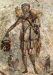 Good Shepherd, 4th Century, fresco,Early Christian Art