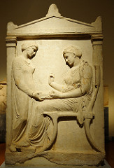 Grave stele of Hegeso 
Attributed to Kallimachos. c. 410 B.C.E. Marble and paint
