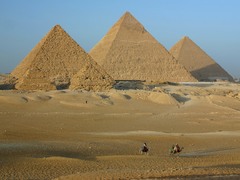 Great Pyramids, c. 2500 B.C.E., Giza Egypt,Egyptian Old Kingdom Art