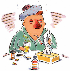 have the flu (tener gripe)