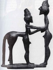 Hero and Centaur (750-730 B.C.) ~ Geometric Sculpture

Bronze, stiff (no movement).