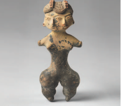 ID: Tlatilco female figurines. Global prehistory. Central Mexico, site of Tlatilco. 1200-1900 B.C.E. Ceramic.
Form: cermaic, female, no arms, wide hips, 2 face
Function: medical( first representation of birth deformity), hypothetical(duality of women, mankind, good, evil)
Content: double face, birth deformity
Context: medical, hypo, supernatural