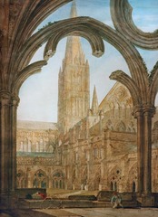 Joseph Mallord William Turner, Salisbury Cathedral Seen from the Cloister, c. 1802