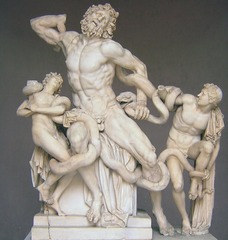Laocoon and Sons
(ATHANADOROS, HAGESANDROS, & POLYDOROS OF RHODES)
(Hellenistic)

(Greece)