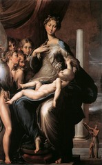 Madonna of the Long Neck, Parmigianino, Uffizi, Florence 1535,Mannerism