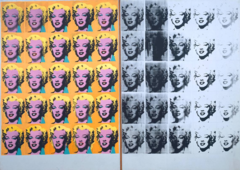 Marilyn Diptych. Warhol. 1962. Oil, acrylic, and silkscreen enamel on canvas