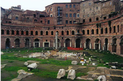 Market of Trajan - 106-112 CE
Period: Rome, High Empire
Function: 170 stores+ market
Material: concrete (groin vaults)
Patron: Trajan