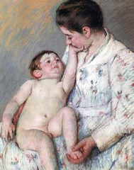 Mary Cassatt, Baby's First Caress, 1890