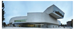 MAXXI National Museum of XXI Century Arts. Rome, Italy. Zaha Hadid (architect). 2009 C.E. Glass, steel, and cement.