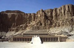 Mortuary Temple of Hatshepsut
Near Luxor, Egypt. New Kingdom, 18th Dynasty. c. 1473-1458 B.C.E. Sandstone, partially carved into a rock cliff, and red granite.
1. Hatshepsut herself was the first 