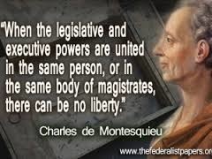 Natural rights : John Locke :: separation of powers :