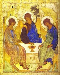 Old Testament Trinity,Andrew Riiblev,c.1410,tempera on wood,Byzantine Art