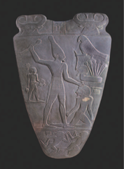 Palette of King Narmer. Predynastic Egypt. c. 3000-2920 B.C.E. Greywacke.