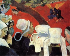 Paul Gauguin, The Vision After the Sermon (Jacob Wrestling with an Angel), 1888