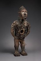 Power figure (Nkisi n'kondi). Kongo peoples (Democratic Republic of the Congo). c. late 19th century C.E. Wood and metal.
