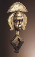 Reliquary figure (nlo bieri). Fang peoples (southern Cameroon). c. 19th to 20th century C.E. Wood.