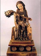Rottgen Pieta. medieval. c. 1300-1325 ce. Painted wood.