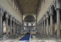 Santa Sabina in Rome
Period: early Christianity in Rome
Context: during Constantine/afterwards
Funciton: church, represents borrowing of basilica & ability to worship openly