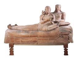 Sarcophagus from Cerveteri
c. 520 BCE
Culture: Etruscan
Most concentration is placed on upper body, very little placed on legs.