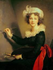 Self Portrait

Elizabeth Vigee Le Brun,1790, Oil on Canvas

Naturalism
40 self-portraits in existence, very idealized
Looks at the viewer as she paints a portrait of Maire Antoinette, rendered very softly from memory as she was killed during the French Revolution
Subject looks admiringly at the painter, as if she is proud and respects her job
She looks directly at the viewer showing her confidence as a female painter
Reflects the ideals of women and the rights they want, she wears the colors of France
Slight Rococo touch in the soft application of color and use of light