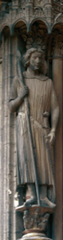 St. Theodore, South Transept Portal, Chartres Cathedral, 1230-1235, France, limestone
 (High Gothic Art)