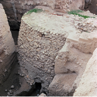 Stone tower built into the settlement wall, Jericho